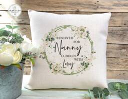 Personalised Nanny Cushion, Mothers Day Gift, Birthday New Christmas Gift From Grandchildren - thumbnail 1