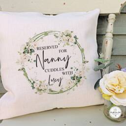 Personalised Nanny Cushion, Mothers Day Gift, Birthday New Christmas Gift From Grandchildren - thumbnail 2