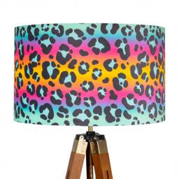 Lampshade Animal Leopard Print Velvet - Rainbow Drum Lamp Shade 25cm 30cm 35cm 40cm 45cm Table Lamp Shade, Ceiling Shade, Pendant