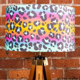 Lampshade Animal Leopard Print Velvet - Rainbow Drum Lamp Shade 25cm 30cm 35cm 40cm 45cm Table Lamp Shade, Ceiling Shade, Pendant - thumbnail 2