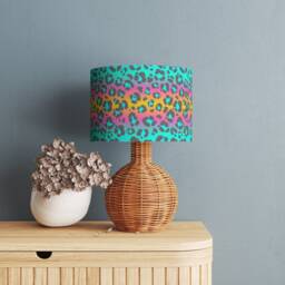 Lampshade Animal Leopard Print Velvet - Rainbow Drum Lamp Shade 25cm 30cm 35cm 40cm 45cm Table Lamp Shade, Ceiling Shade, Pendant - thumbnail 3