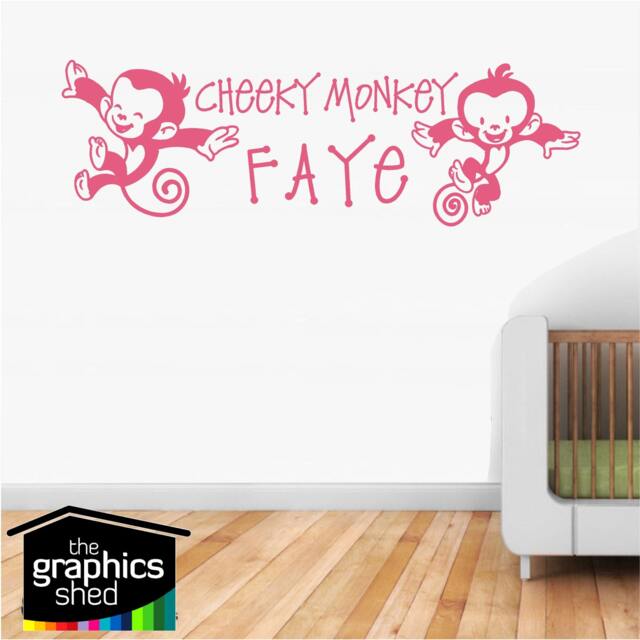 Cheeky Monkey Personalised Wall Sticker - image 1