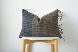 Indigo Tribal Hemp Hand Woven Natural Dye Color Pillow Cover - thumbnail 1