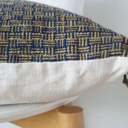 Indigo Tribal Hemp Hand Woven Natural Dye Color Pillow Cover - thumbnail 3