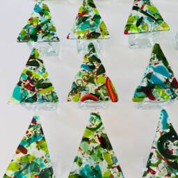Fused Glass Christmas Tree Candle Holder Decoration - Decoration, Cornish Glass, Fused Glass Cornwall - thumbnail 4