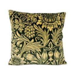William Morris - Sunflower Velvet Maple/Lichen Cushion Cover Throw Pillow Designer Home Decor - thumbnail 2