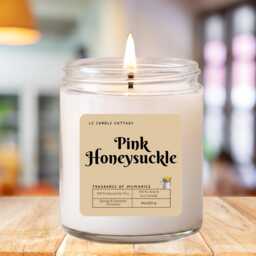 Natural Honeysuckle Soy Candle - Handmade Vegan Gift For Her, Candles Summer & Housewarming - thumbnail 2