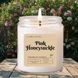 Natural Honeysuckle Soy Candle - Handmade Vegan Gift For Her, Candles Summer & Housewarming