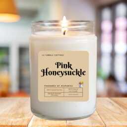 Natural Honeysuckle Soy Candle - Handmade Vegan Gift For Her, Candles Summer & Housewarming - thumbnail 3