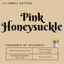 Natural Honeysuckle Soy Candle - Handmade Vegan Gift For Her, Candles Summer & Housewarming - thumbnail 4