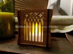 Arch Solid Wood Candle Holder For Table, Bookshelf, Whimsigoth Decor, Goth Gifts Her, Tealight Holder, Witchy Best Friends