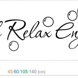 Soak-Relax-Enjoy Bubbles Vinyl Bathroom Quote Art Wall Sticker-Decal Decoration - thumbnail 3