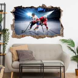 Ice Hockey Rink Players Wall Decal Sticker Mural Poster Print Art Kids Bedroom Home Decor Fb10 - thumbnail 2