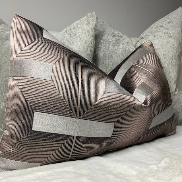 "Geometric Cushion Cover 12""x 20" - image 1
