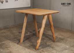 Hand-Crafted Oak Work Desk Modern Industrial Design - thumbnail 1