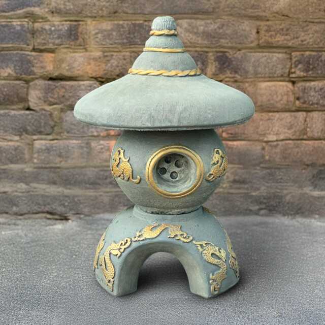 Japanese Pagoda Figurine Concrete Sculpture Stone Asian Lantern Statue Outdoor Zen Garden Decor Handmade Ornament Gift - image 1