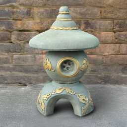 Japanese Pagoda Figurine Concrete Sculpture Stone Asian Lantern Statue Outdoor Zen Garden Decor Handmade Ornament Gift - thumbnail 1