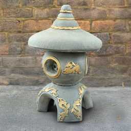 Japanese Pagoda Figurine Concrete Sculpture Stone Asian Lantern Statue Outdoor Zen Garden Decor Handmade Ornament Gift - thumbnail 2