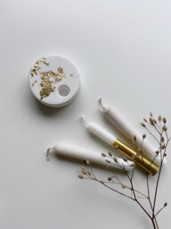 Candle Holder For Birthday Candles/Tiny Gold Small Gift Idea - thumbnail 1