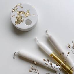 Candle Holder For Birthday Candles/Tiny Gold Small Gift Idea - thumbnail 4