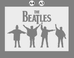 The Beatles Mylar Stencil Reusable Wall Decor - A3/A4 - thumbnail 1