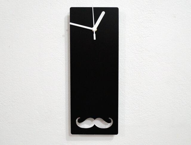 Moustache Hipster - Wall Clock - image 1