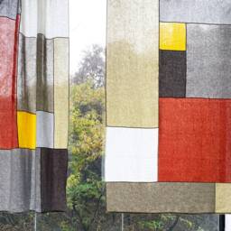 Pojagi Patchwork Curtain/Shade Linencotton, Korean Authentic Skills, Customizable Size/Color/Pattern - thumbnail 3
