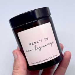 Here's To New Beginnings Scented Gift Candle, Journey Present For Friend - thumbnail 2
