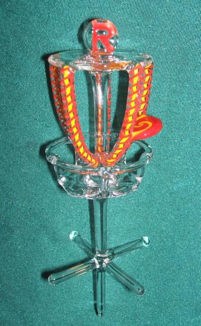 Zu Glass, Cake Topper Disc Golf Basket Wedding Or Other Special Occasion ~You Can Customize Your Colors~ - image 1
