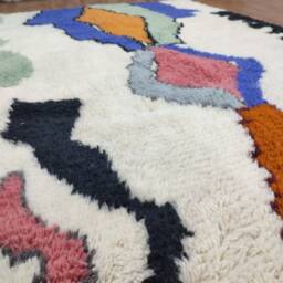 Custom Boujad Rug - Authentic Moroccan Wool Abstract Carpet - thumbnail 4