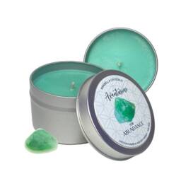 Aventurine Crystal Candle Cactus Flower & Jade Scented Vegan Soy Candle - thumbnail 2