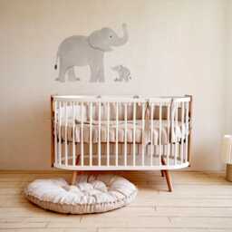 Mama & Baby Elephant Wall Sticker - thumbnail 1