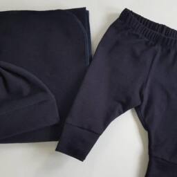 Navy Blue Swaddle Blanket & Newborn Hat Set. Leggings. Boy Take Home Clothes. Baby Shower Gift. Photo Prop - thumbnail 4
