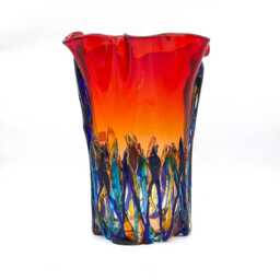 Handcrafted Murano Glass Vase Modern Italian Art Decor - thumbnail 1