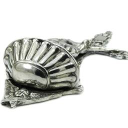 With Crucifix & Holy Water Font Angels, Pewter - thumbnail 4