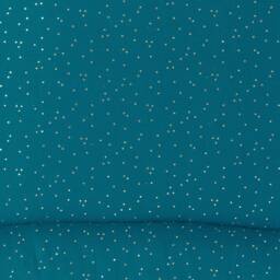 Kraftkids Play Mat Muslin Playpen Insert Golden Dots On Petrol 100 cm X 130 cm - thumbnail 2