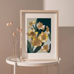 A3-A4-A5 -Floral Abstract Art Print -Colourful Nature - Floral Illustration -Bedroom Wall Unframed -Abstract Botanical - thumbnail 2