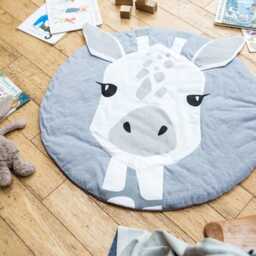 Personalised Giraffe Baby Playmat - Soft Cotton Tummy Time Mat - thumbnail 2