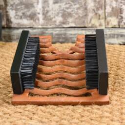 Rustic Cast Iron Boot Jack, Brush & Scraper, Country Home Decor