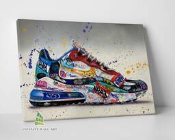 Graffiti Air Max Shoes Canvas Art Wall Print Picture Banksy Style Framed Decor -C983 - thumbnail 1