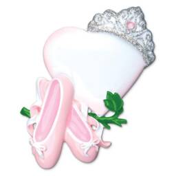 Personalised Resin Hanging Decoration , Christmas Ballerina Princess, Personalized - thumbnail 3