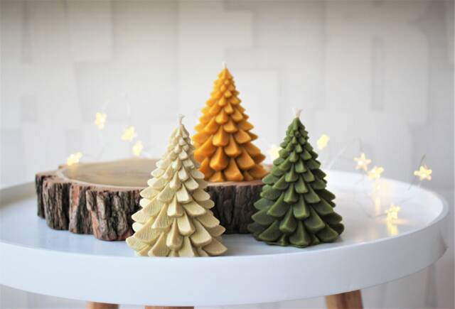 Christmas Tree Candle, Home Decor, Gift, Winter Decoration, Housewarming Decorations - image 1