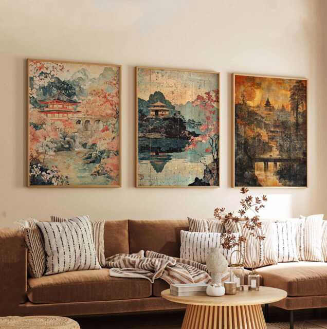 Set Of 3 Chiang Mai Posters, Thailand Travel Prints, Wall Art Set, Thai Decor Poster - image 1