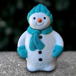Christmas Snowman Sculpture Outdoor Figurine Concrete Winter Decor Handmade Art Snowman Lover Gift Winter - thumbnail 4