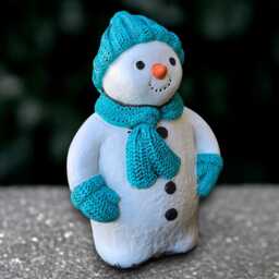 Christmas Snowman Sculpture Outdoor Figurine Concrete Winter Decor Handmade Art Snowman Lover Gift Winter - thumbnail 2