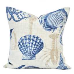 Two Indoor/Outdoor Nautical Pillow Covers, Cushion, Decorative Throw Pillow, Accent Case - thumbnail 2