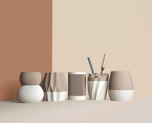 Pencil Pots, Desk Organizer Made With Recycled Wood, Idea For Office Accessories, Storage & Decoration, Scandinavian Design, Gift Home - image 1