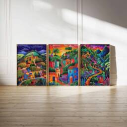 Set Of 3 Mexico Posters, Trave Prints, Art, Botanical Decor, Floral Latin America Wall North American Travel Print - thumbnail 2