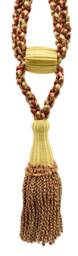 "D??copro Curtain & Drapery Tassel Tieback, Adjustable Cord Length, Length 5 1/2"", Spread 24" - thumbnail 2