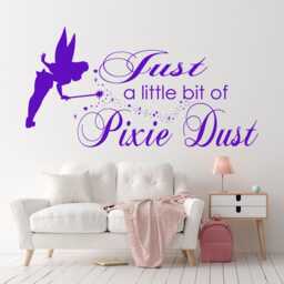 Pixie Dust Quote Stickers, Fairy Vinyl Wall Art Decal For Girl Room Decor - thumbnail 2